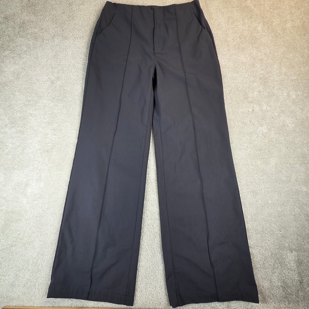 Vuori Meta Wide Leg Pants Charcoal Gray Performance Stretch Trousers 29x30